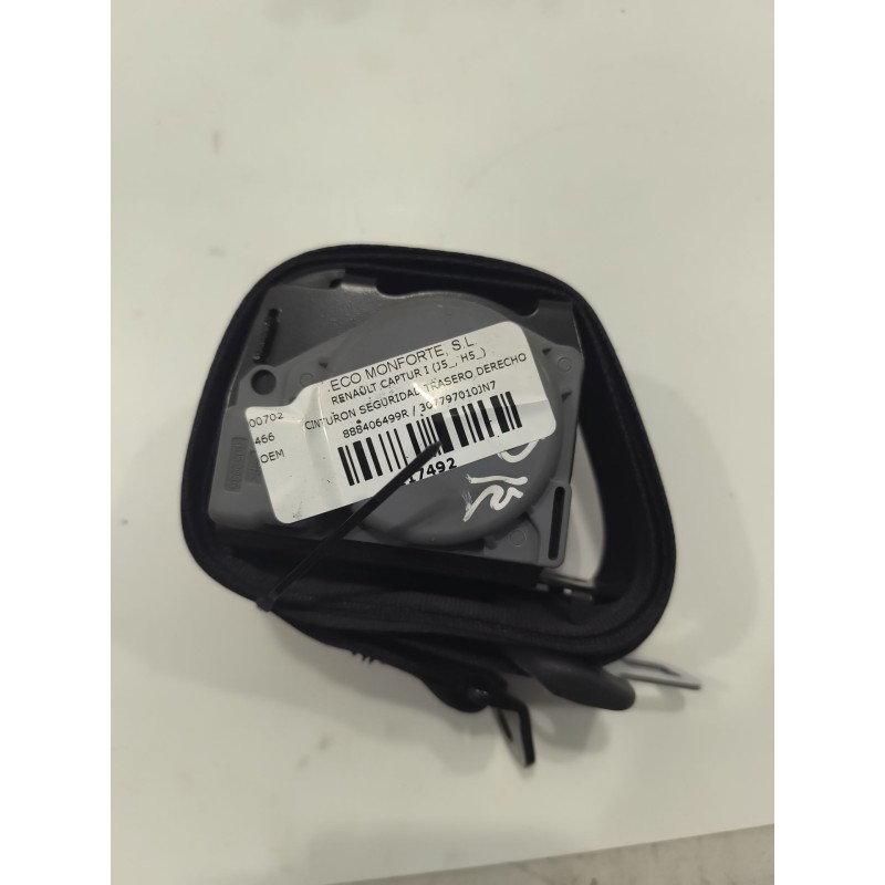 Desguace MonforteCINTURON SEGURIDAD TRASERO DERECHO 888406499R RENAULTCinturon seguridad trasero derecho|Desguace Monforte