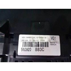 Recambio de cuadro instrumentos para volkswagen tiguan (5n2) 2.0 tdi referencia OEM IAM 5N0920883C  