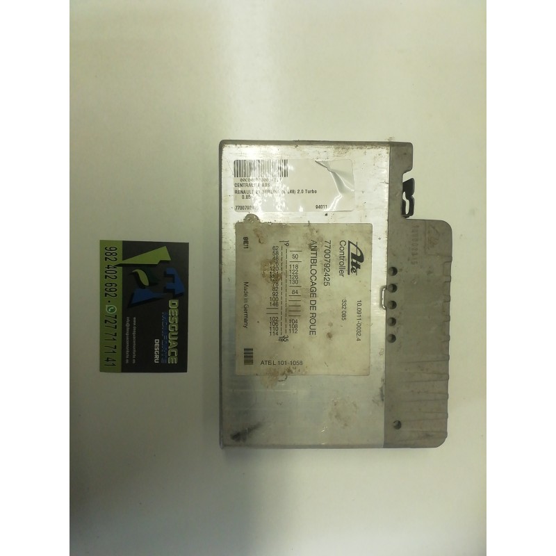 Recambio de centralita abs para renault 21 berlina (b/l48) 2.0 turbo referencia OEM IAM 7700792425 10091100324 332085