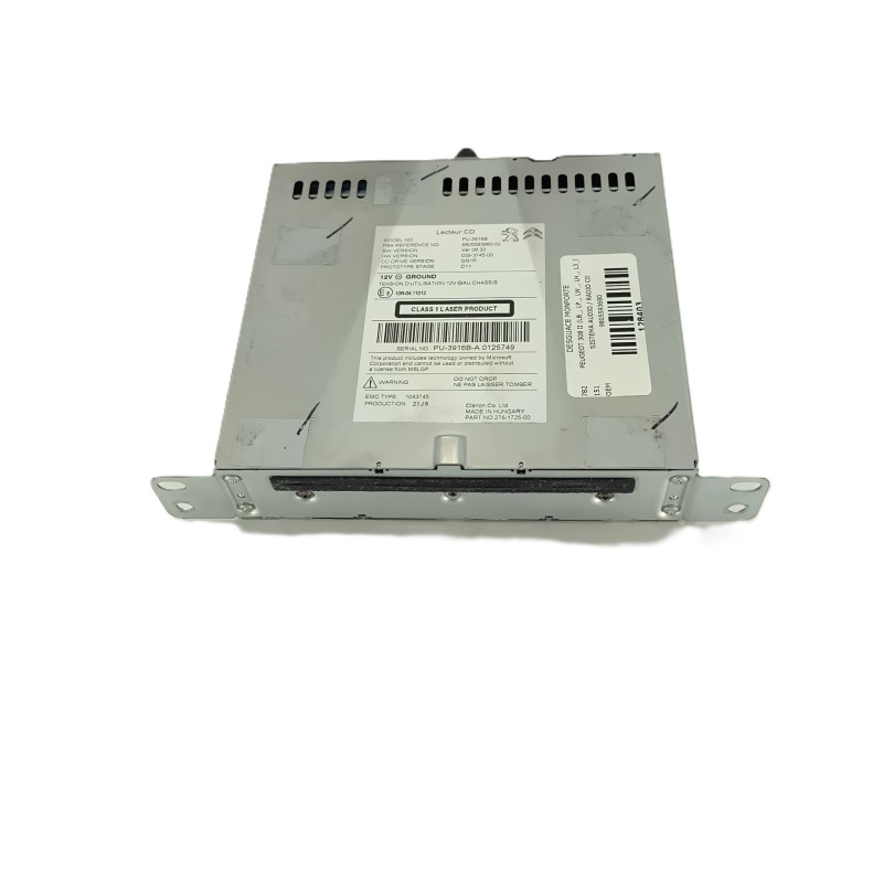 Desguace MonforteSISTEMA AUDIO / RADIO CD 9805593680 PEUGEOTSistema audio / radio cd|Desguace Monforte