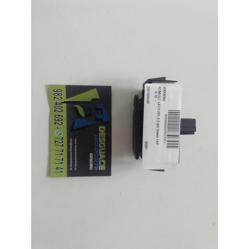 Recambio de warning para renault latitude 2.0 dci diesel fap referencia OEM IAM 252100004R 252103658R 