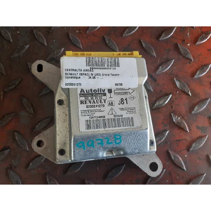 Recambio de centralita airbag para renault espace iv (jk0) grand espace dynamique referencia OEM IAM 8200241270 601960000 