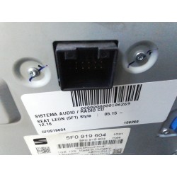 Recambio de sistema audio / radio cd para seat leon (5f1) style referencia OEM IAM 5F0919604  
