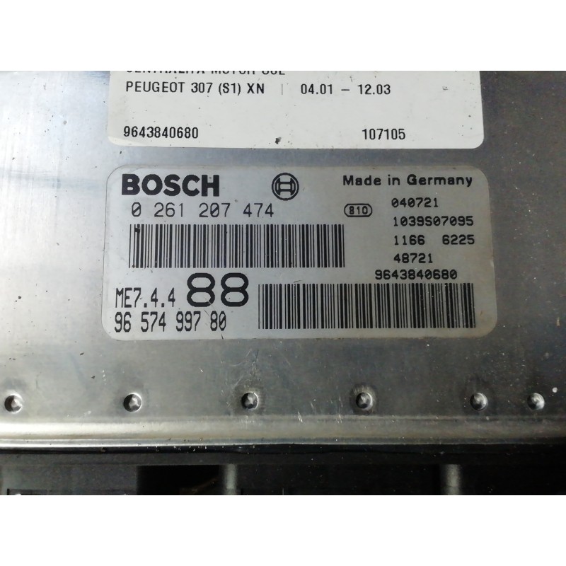 Recambio de centralita motor uce para peugeot 307 (s1) xn referencia OEM IAM 9643840680 9657499780 