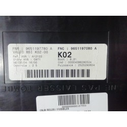 Recambio de caja reles / fusibles para peugeot 307 (s1) xn referencia OEM IAM 9651197780 9651197080 K02