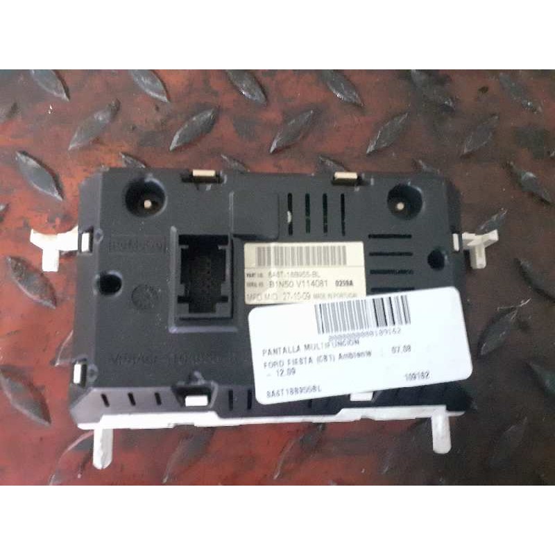 Recambio de pantalla multifuncion para ford fiesta (cb1) ambiente referencia OEM IAM 8A6T18B955BL B1N50V114081 