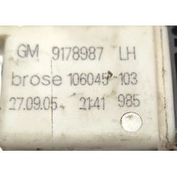 Desguace MonforteELEVALUNAS DELANTERO IZQUIERDO 9178985 OPELPiezas vehículos|Desguace Monforte