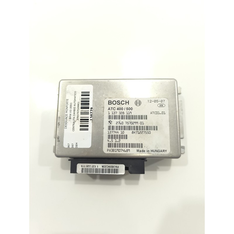 Desguace MonforteCENTRALITA CAMBIO AUTOMATICO 2760757029901 BMWPiezas vehículos|Desguace Monforte