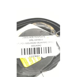 Recambio de cinturon seguridad delantero derecho para opel combo d 1.6 cdti referencia OEM IAM 955140942 / 1983720 / 95514057  