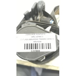 Recambio de cinturon seguridad trasero derecho para opel combo d 1.6 cdti referencia OEM IAM 95514059  