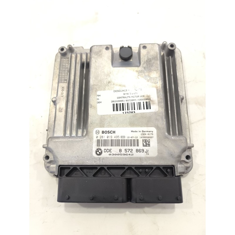 Recambio de centralita motor uce para bmw 5 (f10) 530 d xdrive referencia OEM IAM 281019495 / 8572869 / 030059642  