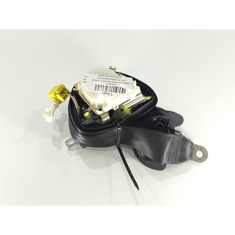 Recambio de cinturon seguridad delantero derecho para volkswagen passat b6 (3c2) 2.0 tdi 16v referencia OEM IAM 3C1857706F  